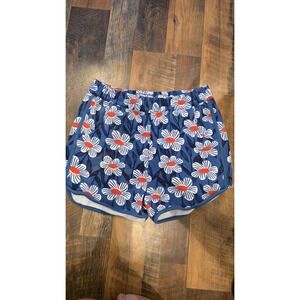 Hanna Andersson Girls Pajama Lounge Shorts Sz12 Blue Floral Daisy